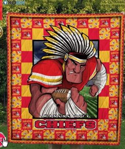 Kansas City Chiefs Football Quilt Blanket Kansas City Chiefs Football Quilt Blanket