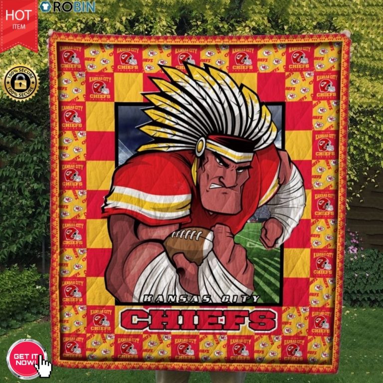 Kansas City Chiefs Football Quilt Blanket