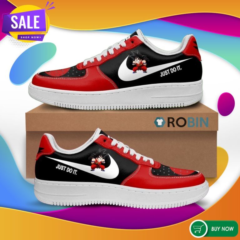 Kid Goku Air Force Sneakers Just Dragon Ball Anime Custom NAF Shoes Do It