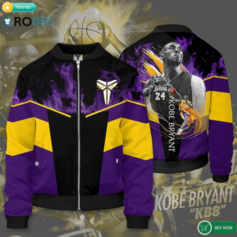 Kobe Bryant LAL Bomber Jacket 3D