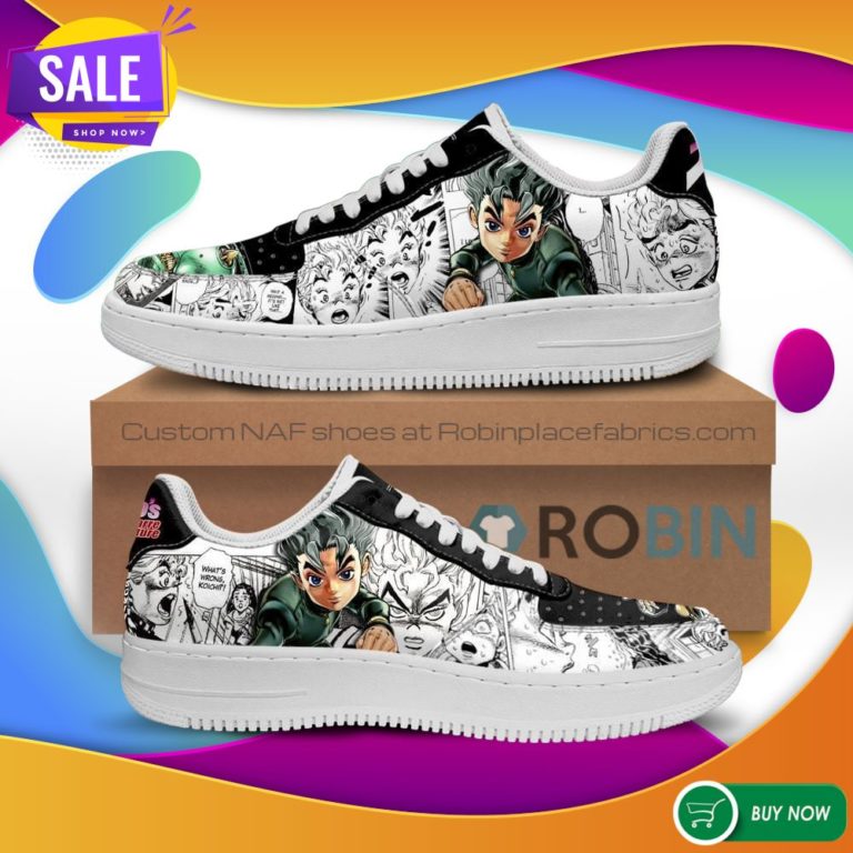 Koichi Hirose Air Force Sneakers Manga Style JoJo’s Anime NAF Shoes