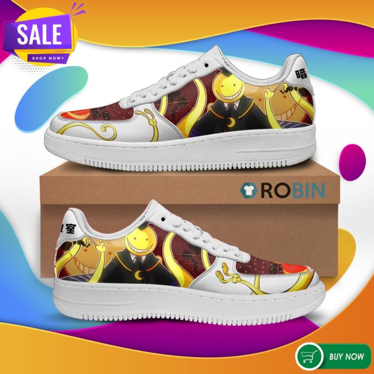 Koro Sensei Air Force Sneakers Assassination Classroom Anime Custom NAF Shoes