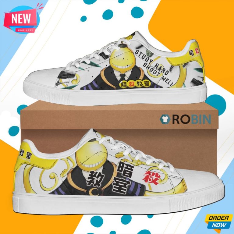 Koro Sensei Skate Shoes Assassination Classroom Anime Sneaker
