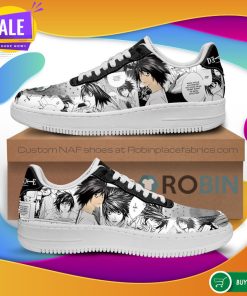 L Lawliet Air Force Sneakers Death Note Anime NAF Shoes