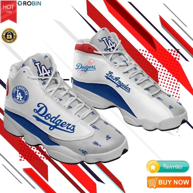 La Dodgers Team Baseball Team Sneakers Jordan 13 Shoes