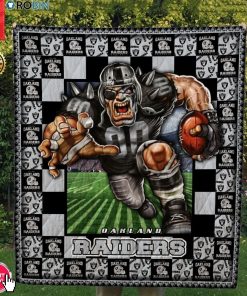 Las Vegas Raiders Football Quilt Blanket Las Vegas Raiders Football Quilt Blanket