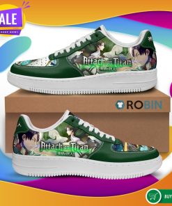 Levi Ackerman Attack On Titan Air Force Sneakers AOT Anime Custom NAF Shoes Levi Ackerman Attack On Titan Air Force Sneakers AOT Anime Custom NAF Shoes