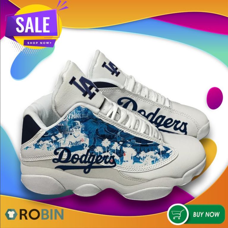 Los Angeles Dodgers Baseball Team Air Jordan 13 Sneakers