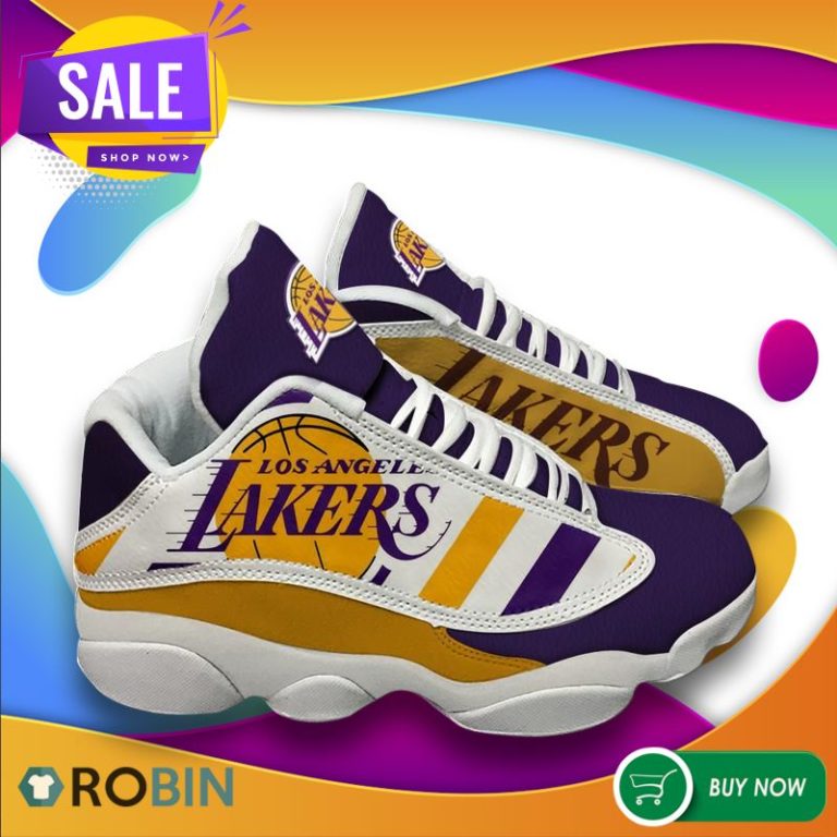 Los Angeles Lakers Basketball Team Air Jordan 13 Sneakers