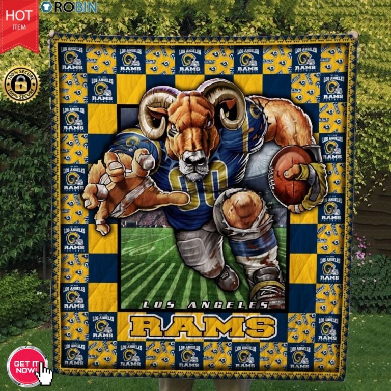 Los Angeles Rams Football Quilt Blanket