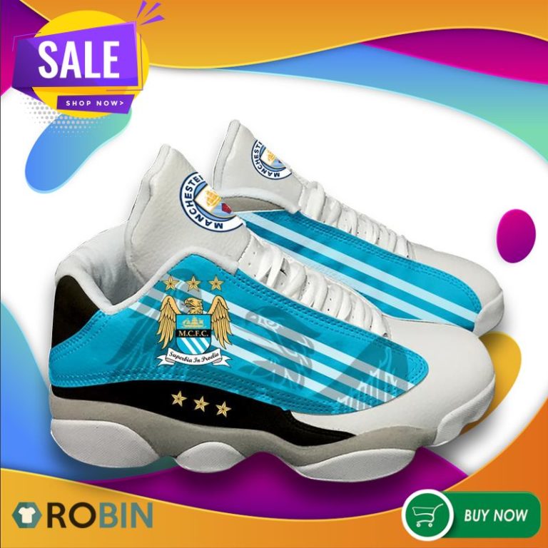 Manchester City Football Team Air Jordan 13 Sneakers
