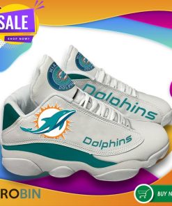 Miami Dolphins Football Team Air Jordan 13 Sneakers