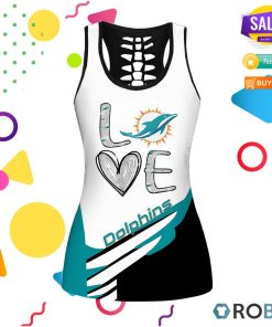Miami Dolphins Love Hollow Tanktop & Legging Set