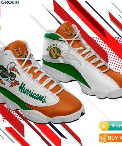 Miami Hurricanes Sneakers Football Sneakers Jordan 13 Shoes