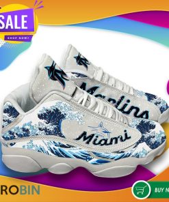 Miami Marlins Baseball Team Air Jordan 13 Sneakers