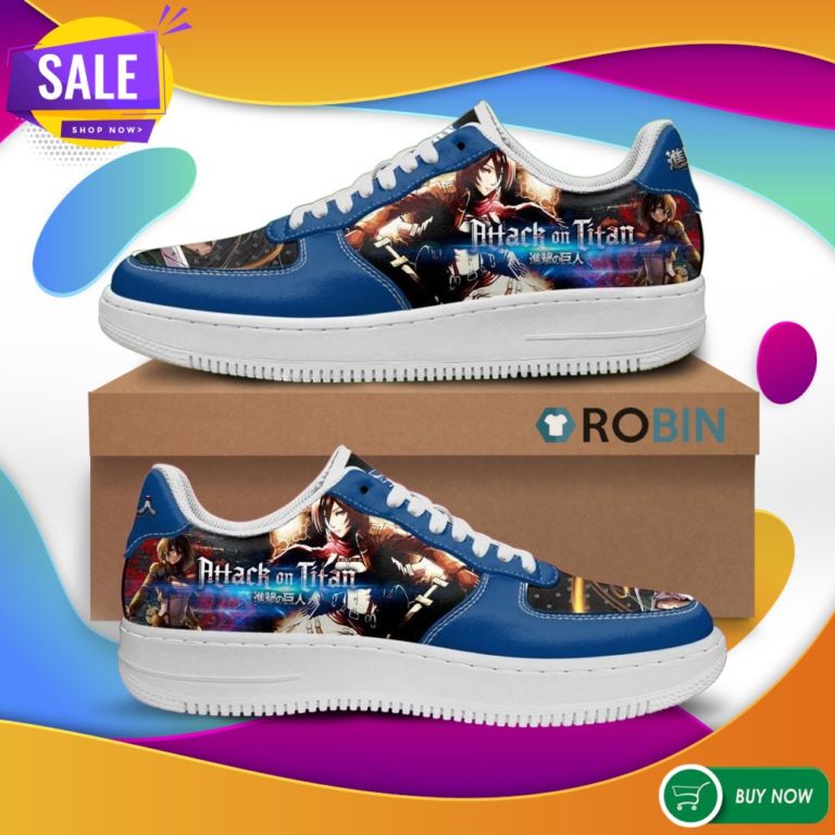 Mikasa Ackerman Attack On Titan Air Force Sneakers AOT Anime Custom NAF Shoes