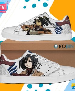 Mikasa Ackerman Skate Shoes Attack On Titan Anime Sneaker Mikasa Ackerman Skate Shoes Attack On Titan Anime Sneaker