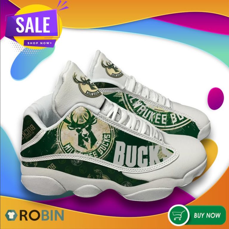 Milwaukee Bucks Basketball Team Air Jordan 13 Sneakers