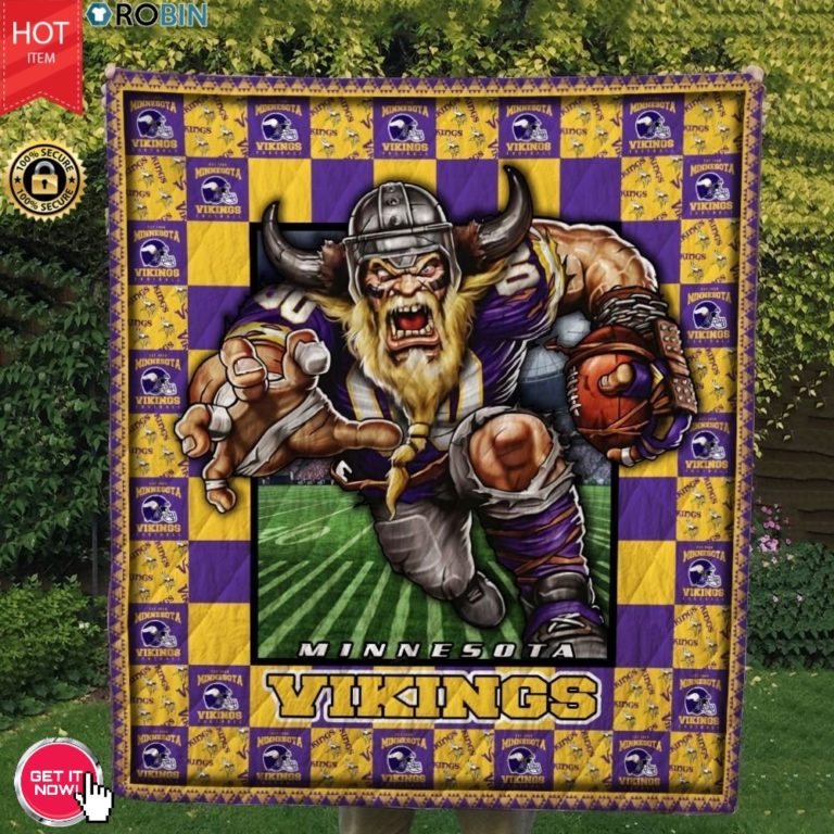 Minnesota Vikings Football Quilt Blanket
