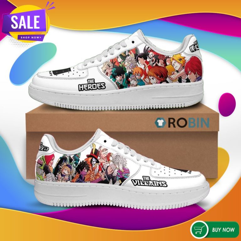 My Hero Academia Air Force Shoes Hero Team Vs Villian Team