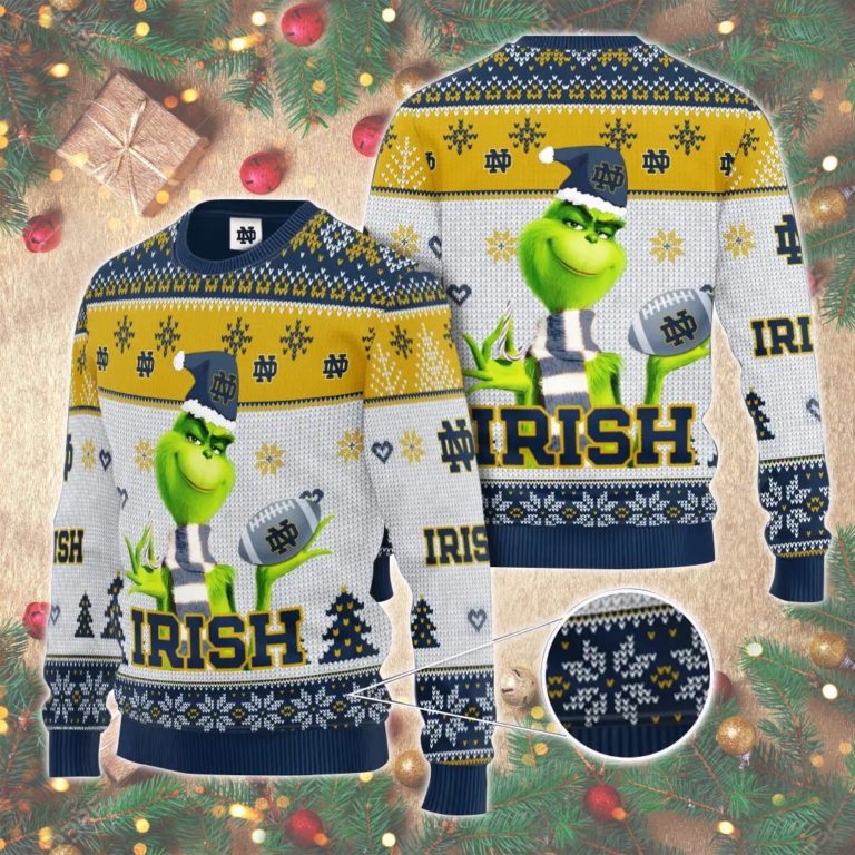 Ncaaf Notre Dame Fighting Irish Christmas Wool Sweater