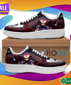 Nero Air Force Sneakers Black Bull Knight Black Clover Anime NAF Shoes