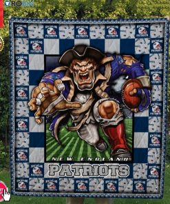 New England Patriots Football Quilt Blanket