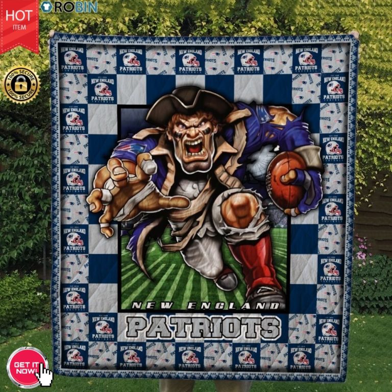 New England Patriots Football Quilt Blanket