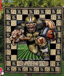 New Orleans Saints Football Quilt Blanket