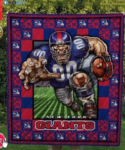 New York Giants Football Quilt Blanket