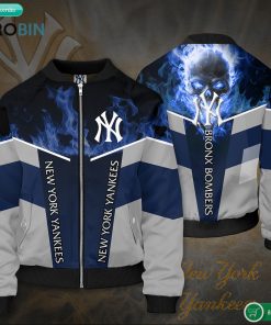 New York Yankees Skull Bomber Jacket 3D New York Yankees Skull Bomber Jacket 3D