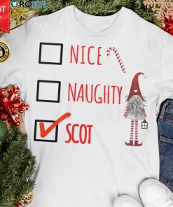 Nice Naughty Scot Christmas T Shirt