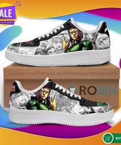 Noriaki Kakyoin Air Force Sneakers Manga Style JoJo’s Anime NAF Shoes