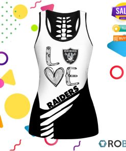 Oakland Raiders Love Hollow Tanktop & Legging Set Oakland Raiders Love Hollow Tanktop & Legging Set