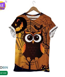 Halloween Owl  3D All Over Print T-Shirt
