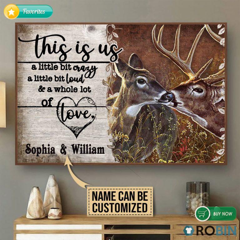 Personalized A Little Bit Of Crazy A Little Bit Of Loud A Whole Lot Of Love Poster And Canvas
