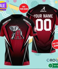 Personalized Alabama Crimson Tide 3D All Over Print T Shirt Personalized Alabama Crimson Tide 3D All Over Print T Shirt