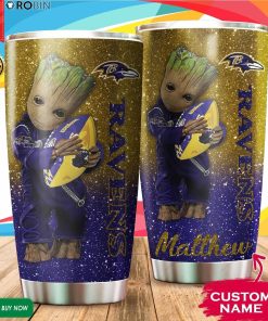 Personalized Baby Groot Hug Baltimore Ravens 20oz Tumbler Personalized Baby Groot Hug Baltimore Ravens 20oz Tumbler