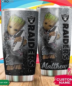Personalized Baby Groot Hug Oakland Raiders 20oz Tumbler Personalized Baby Groot Hug Oakland Raiders 20oz Tumbler