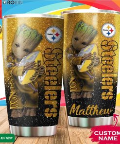 Personalized Baby Groot Hug Pittsburgh Steelers 20oz Tumbler Personalized Baby Groot Hug Pittsburgh Steelers 20oz Tumbler