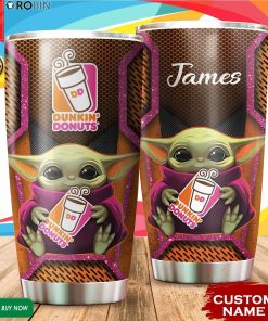 Personalized Baby Yoda Hug Dunkin’ Donuts 20oz Tumbler