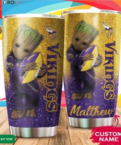 Personalized Baby Yoda Hug Minnesota Vikings 20oz Tumbler