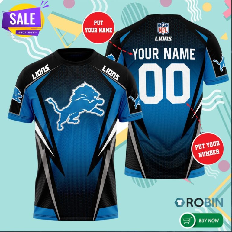 Personalized Detroit Lions 3D All Over Print T Shirt