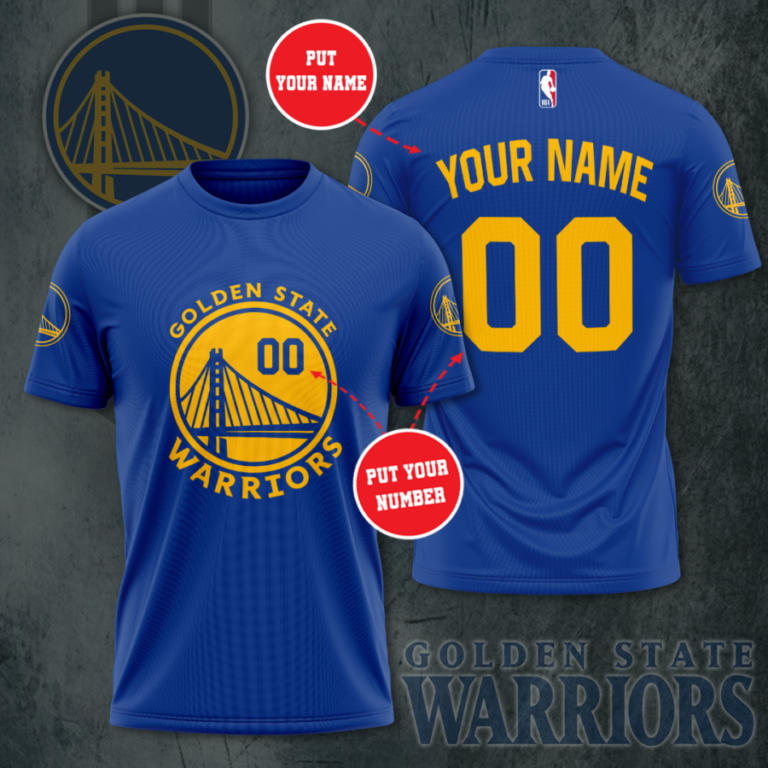 Personalized Golden State Warriors NBA 3D All Over Print T Shirt