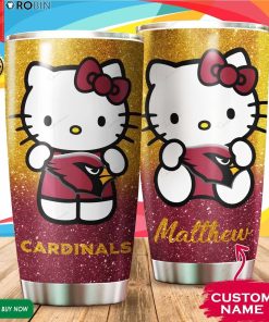Personalized Hello Kitty Hug Arizona Cardinals 20oz Tumbler Personalized Hello Kitty Hug Arizona Cardinals 20oz Tumbler