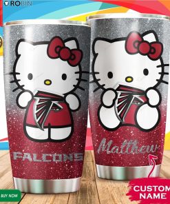 Personalized Hello Kitty Hug Atlanta Falcons 20oz Tumbler