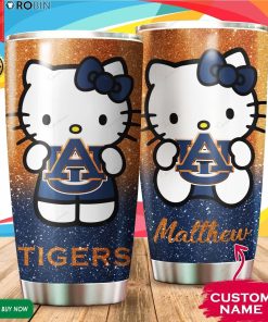 Personalized Hello Kitty Hug Auburn Tigers 20oz Tumbler