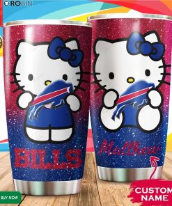 Personalized Hello Kitty Hug Buffalo Bills 20oz Tumbler