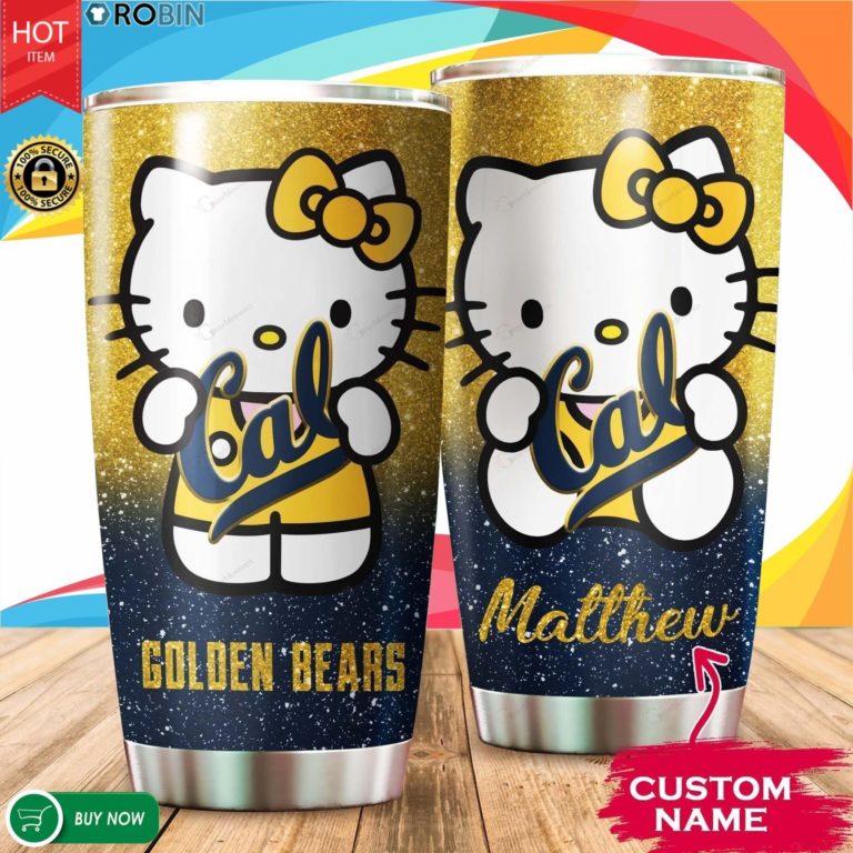 Personalized Hello Kitty Hug California Golden Bears 20oz Tumbler