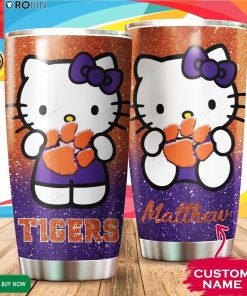 Personalized Hello Kitty Hug Clemson Tigers 20oz Tumbler Personalized Hello Kitty Hug Clemson Tigers 20oz Tumbler